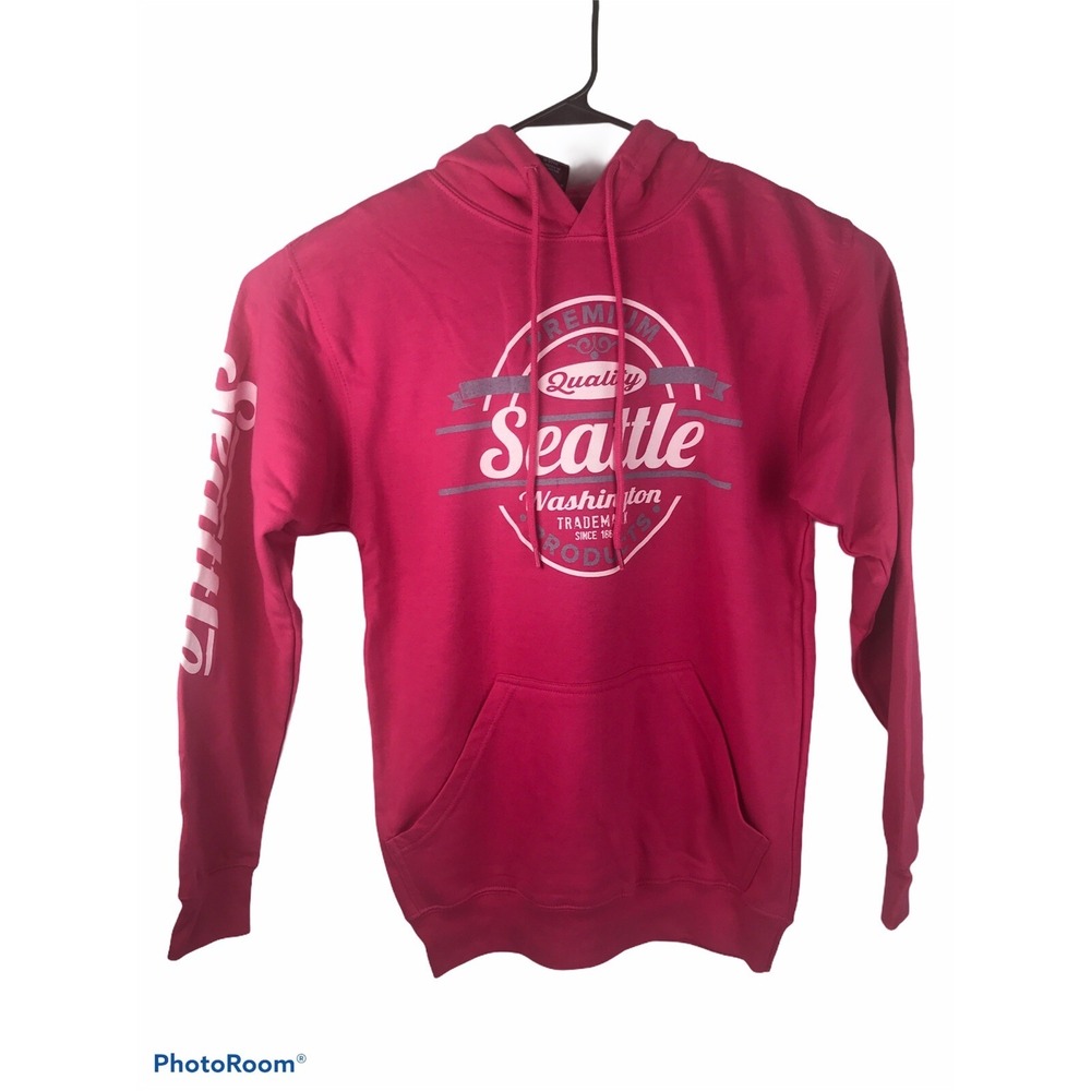 Point Sportswear Unisex Small‎ Pink Seattle  Pulliver Long Sleeve Hoodie